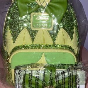 NWT Disney Princess Sequin Tiana Backpack and Wallet